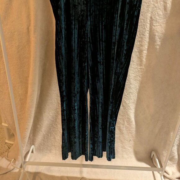 Rachel Zoe Size XL dark green velvet pants - Picture 3 of 3